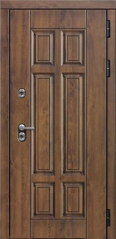 Входная дверь ДвериПРО Квадро ФЛ-701 (10мм, дуб шоколад) DPRO196572 внешняя сторона