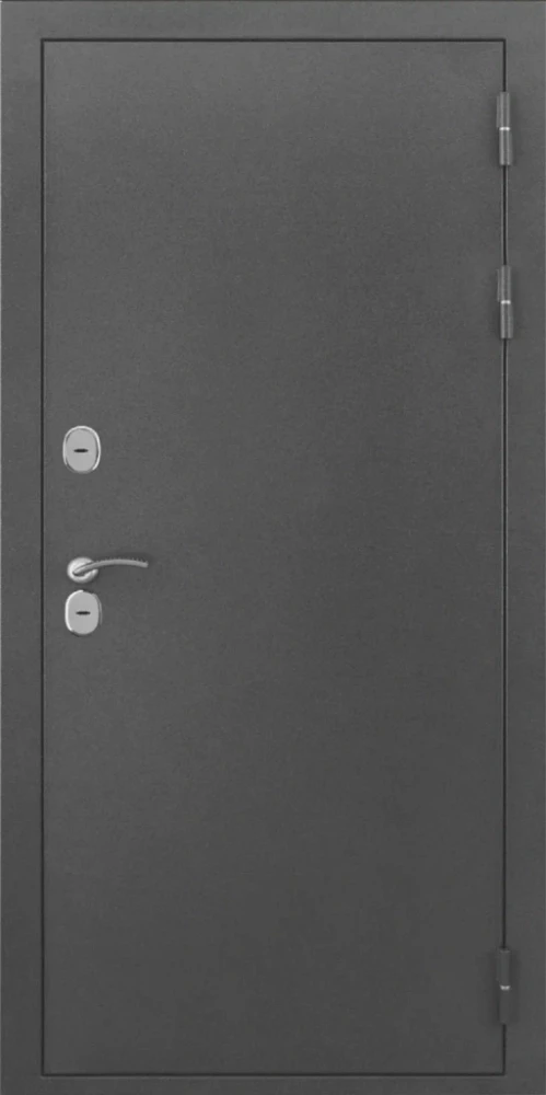 Входная дверь ДвериПРО L-Термо серебро СБ-1 (ст. белое, 16мм, капучино) DPRO198364 внешняя сторона