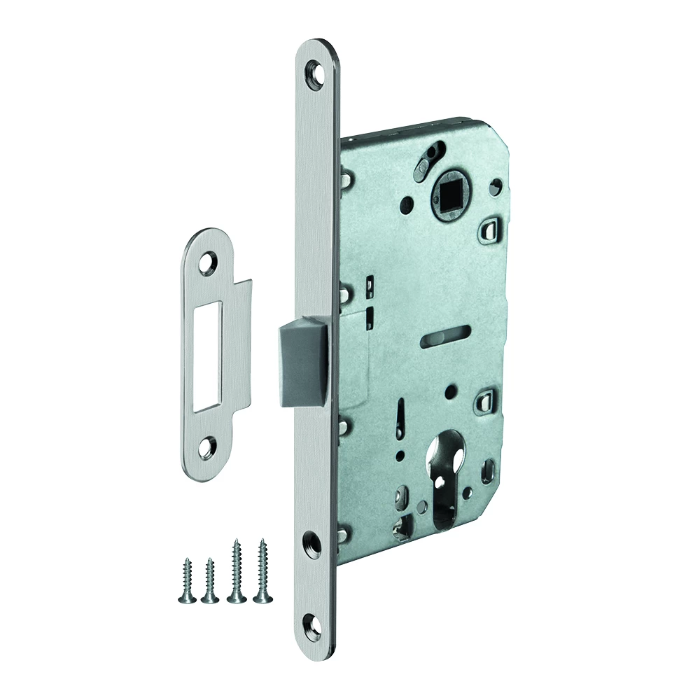 Фото Корпус врезного замка c защёлкой PLASTLP85-50 SN матовый никель