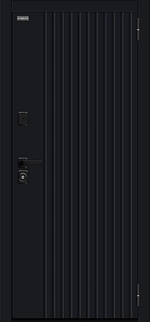 Фото Входная дверь Вижн/SBlack Black Shell/White Silk BR6251 внешняя сторона