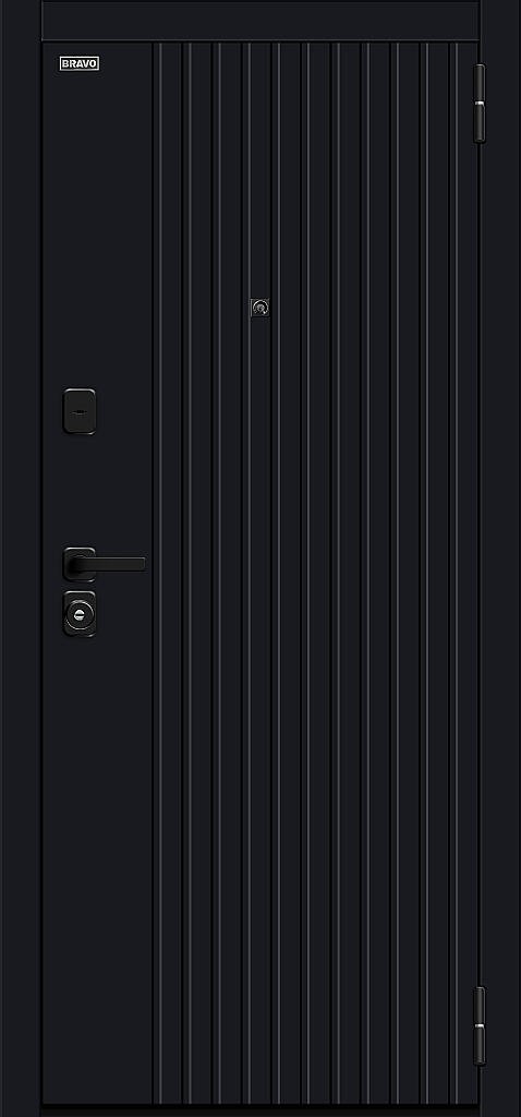 Фото Входная дверь Джентл/SBlack Black Shell/White Silk BR6350 внешняя сторона